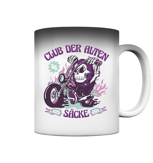 Club der alten Säcke ,Biker ,Motorradfahrer Skelett - Magic Mug - Online Kaufhaus München