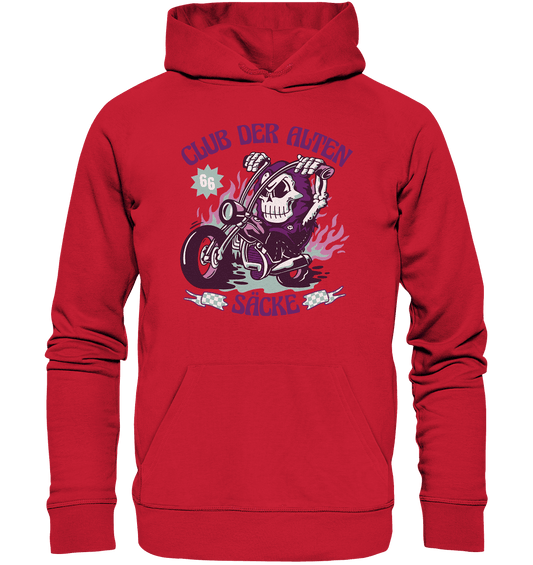 Club der alten Säcke ,Biker ,Motorradfahrer Skelett - Organic Basic Hoodie - Online Kaufhaus München
