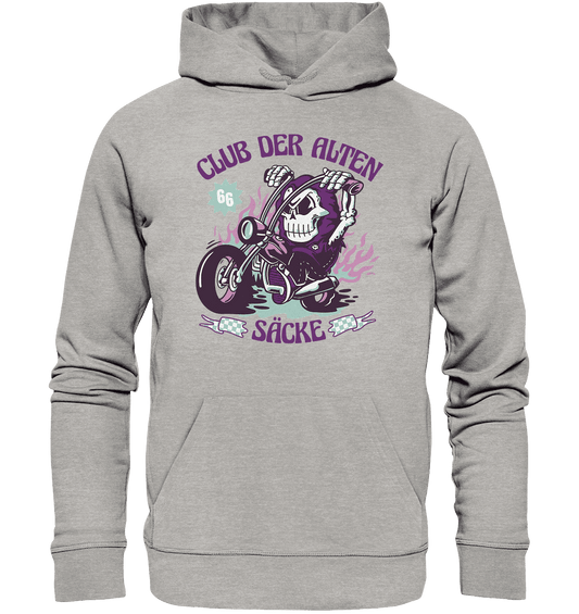 Club der alten Säcke ,Biker ,Motorradfahrer Skelett - Organic Hoodie - Online Kaufhaus München