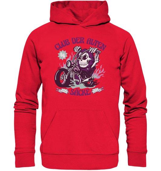 Club der alten Säcke ,Biker ,Motorradfahrer Skelett - Premium Unisex Hoodie - Online Kaufhaus München
