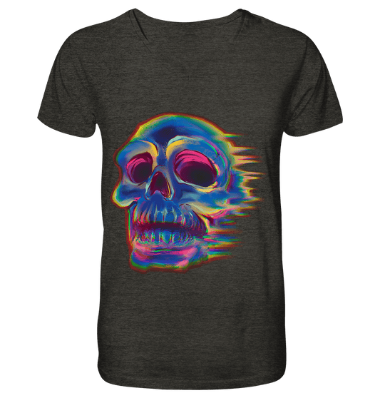Design menschlicher Schädel, Totenkopf , Biker - Mens Organic V-Neck Shirt - Online Kaufhaus München