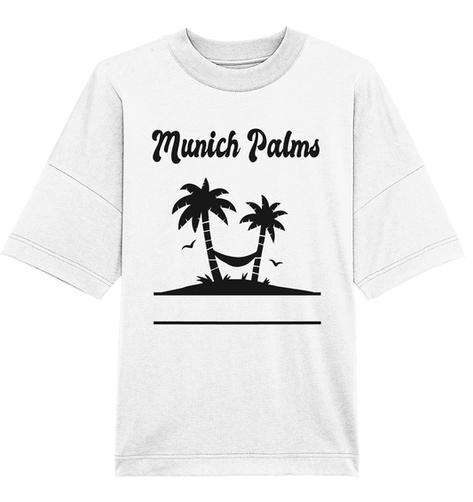 Design Munich Palms - Organic Oversize Shirt - Online Kaufhaus München