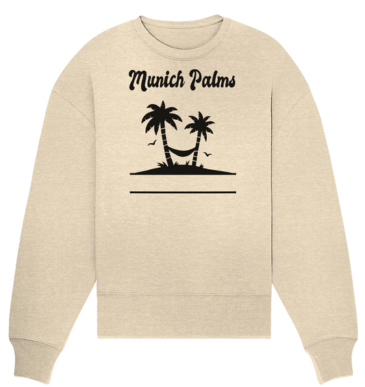 Design Munich Palms - Organic Oversize Sweatshirt - Online Kaufhaus München