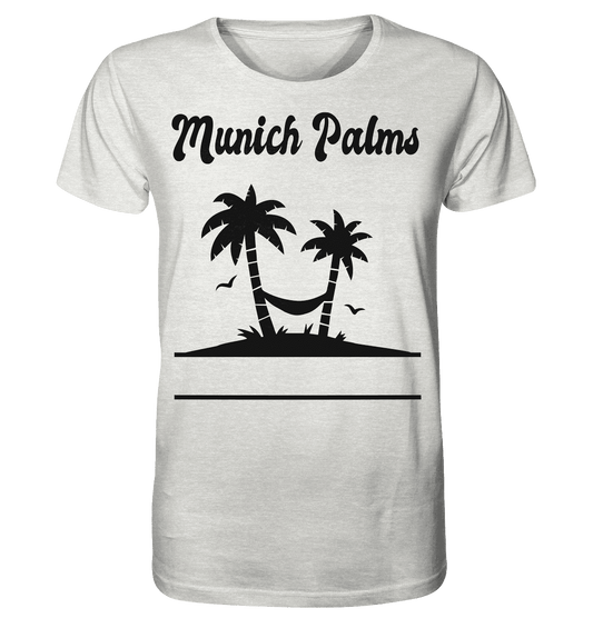 Design Munich Palms - Organic Shirt (meliert) - Online Kaufhaus München