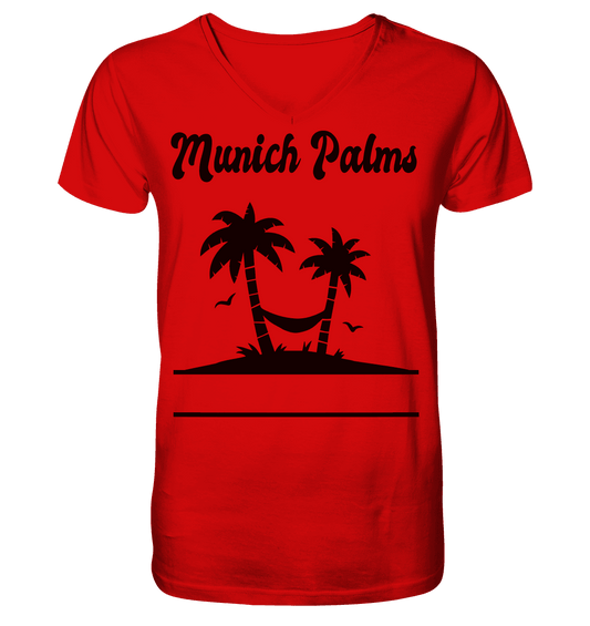 Design Munich Palms - V-Neck Shirt - Online Kaufhaus München