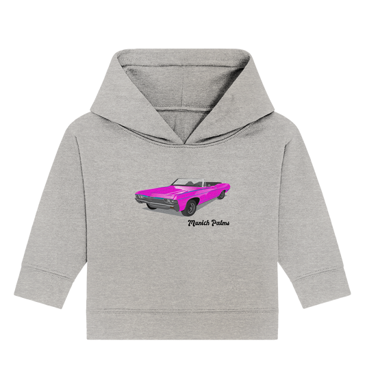 Pink Retro Classic Car Oldtimer, Car, Convertible by Munich Palms - Baby Organic Hoodie