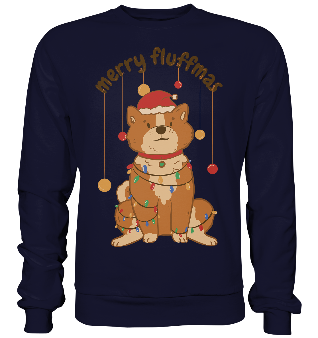 Weihnachtliches Motiv Fun Merry Fluffmas - Basic Sweatshirt