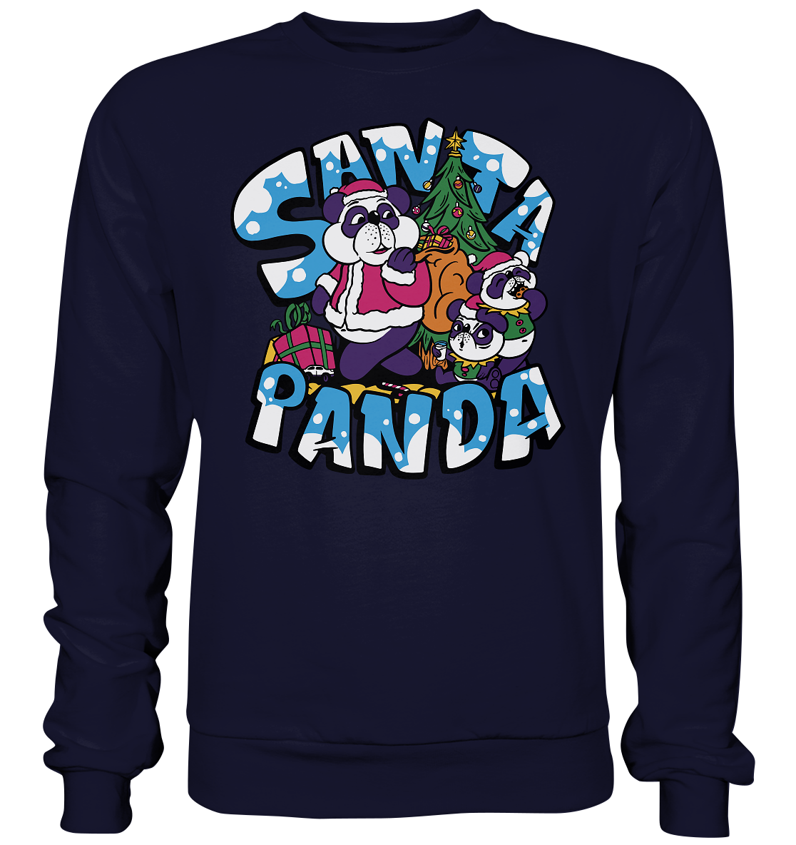 Weihnachten, Santa Panda , Nikolaus Panda ,Merry Christmas  - Basic Sweatshirt
