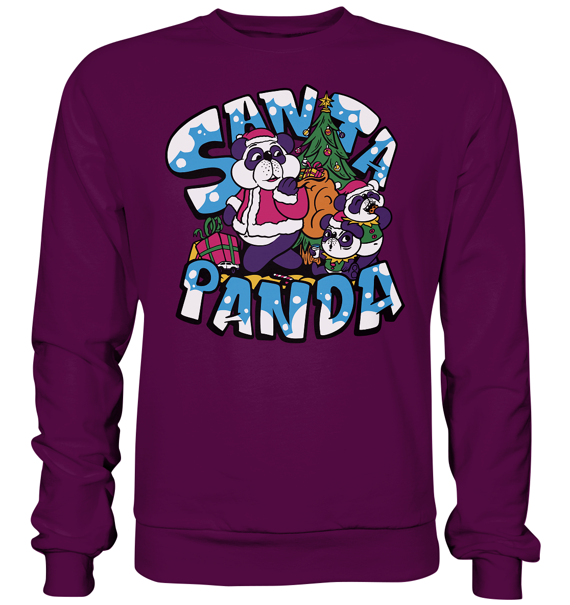Weihnachten, Santa Panda , Nikolaus Panda ,Merry Christmas  - Basic Sweatshirt