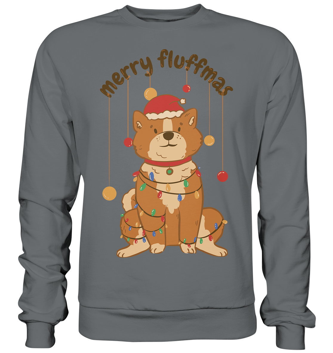 Weihnachtliches Motiv Fun Merry Fluffmas - Basic Sweatshirt