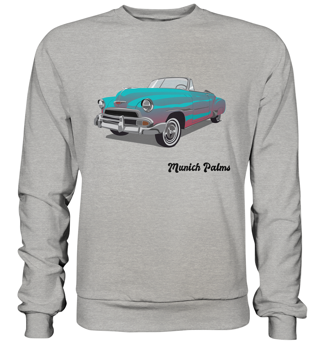 Fleetline Retro Classic Car Oldtimer , Auto ,Cabrio by Munich Palms  - Basic Sweatshirt
