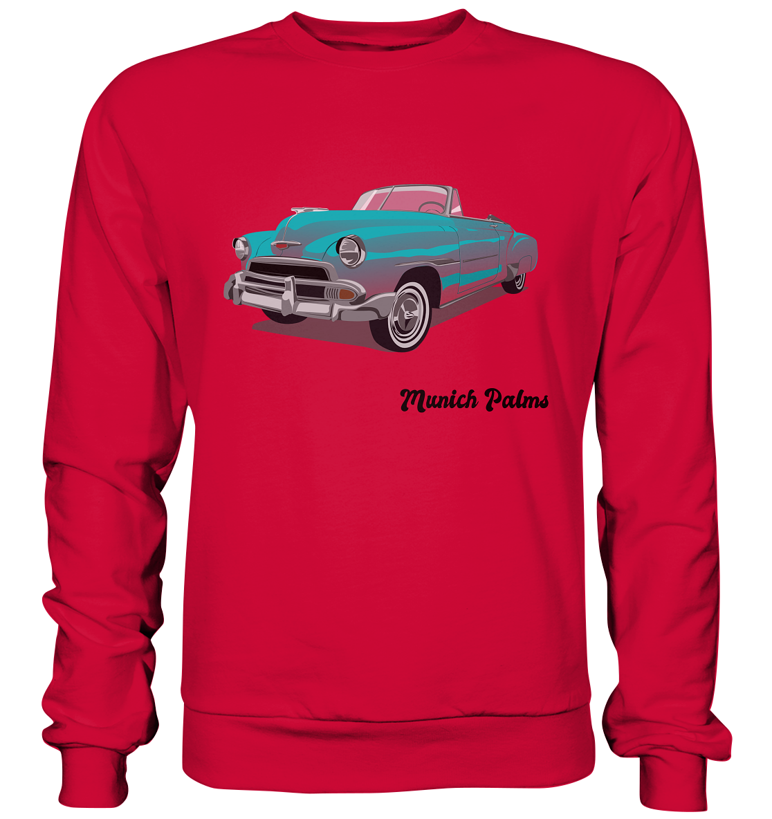 Fleetline Retro Classic Car Oldtimer , Auto ,Cabrio by Munich Palms  - Basic Sweatshirt
