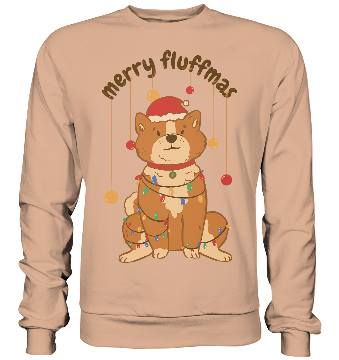 Weihnachtliches Motiv Fun Merry Fluffmas - Basic Sweatshirt