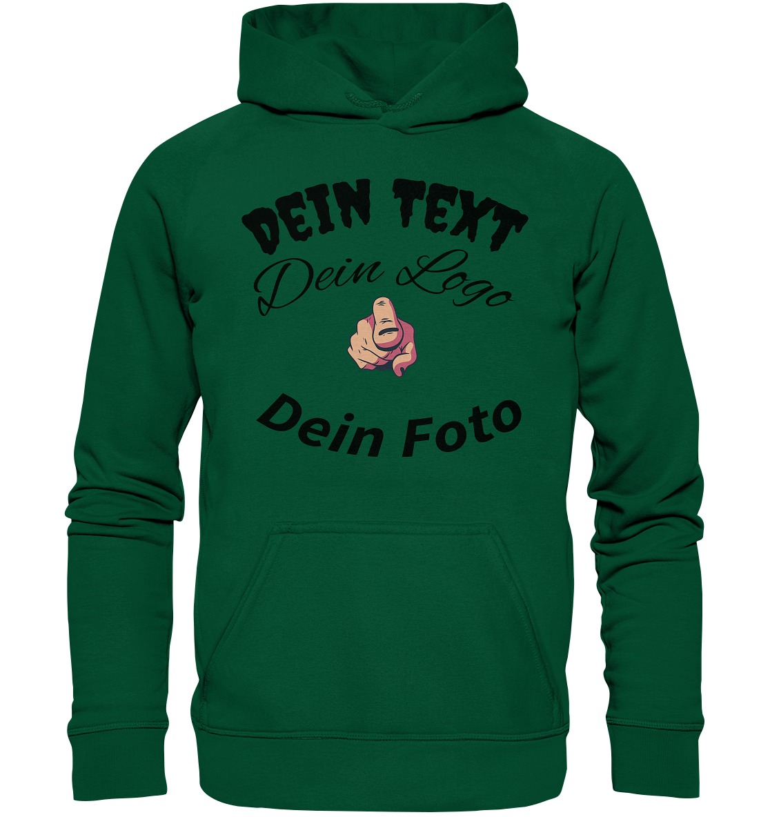 Dein Text ,Dein Logo,Dein Foto , Wunsch Design zum selbst gestalten - Basic Unisex Hoodie