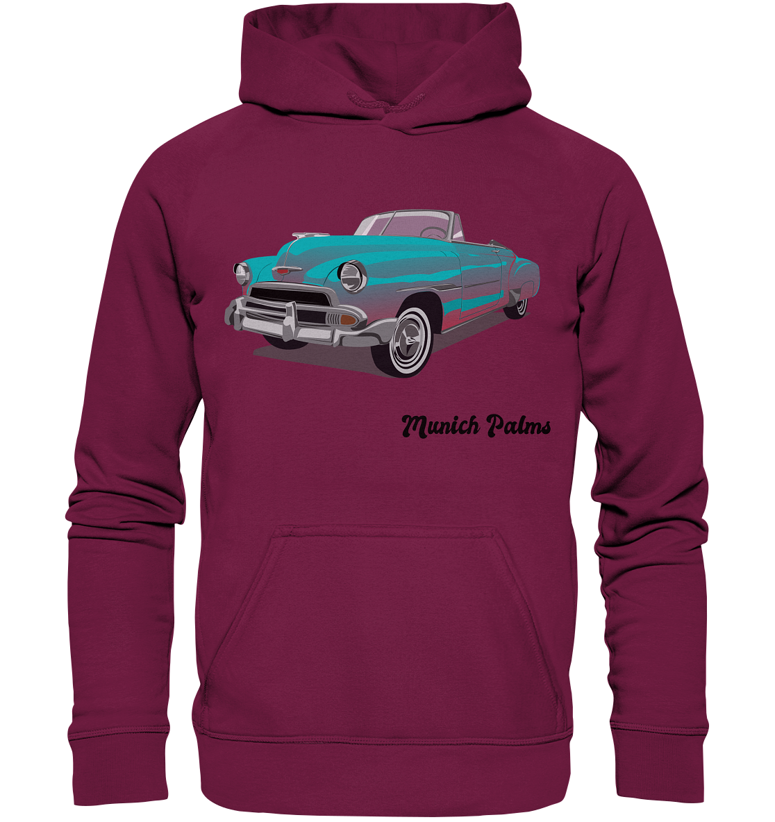 Fleetline Retro Classic Car Oldtimer , Auto ,Cabrio by Munich Palms  - Basic Unisex Hoodie