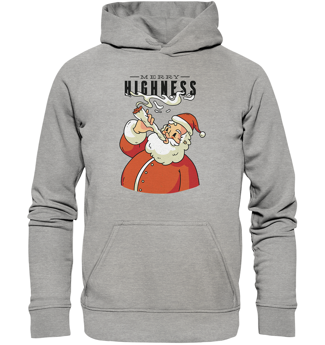 Weihnachten Kiffender Weihnachtsmann Nikolaus Merry Highness - Basic Unisex Hoodie