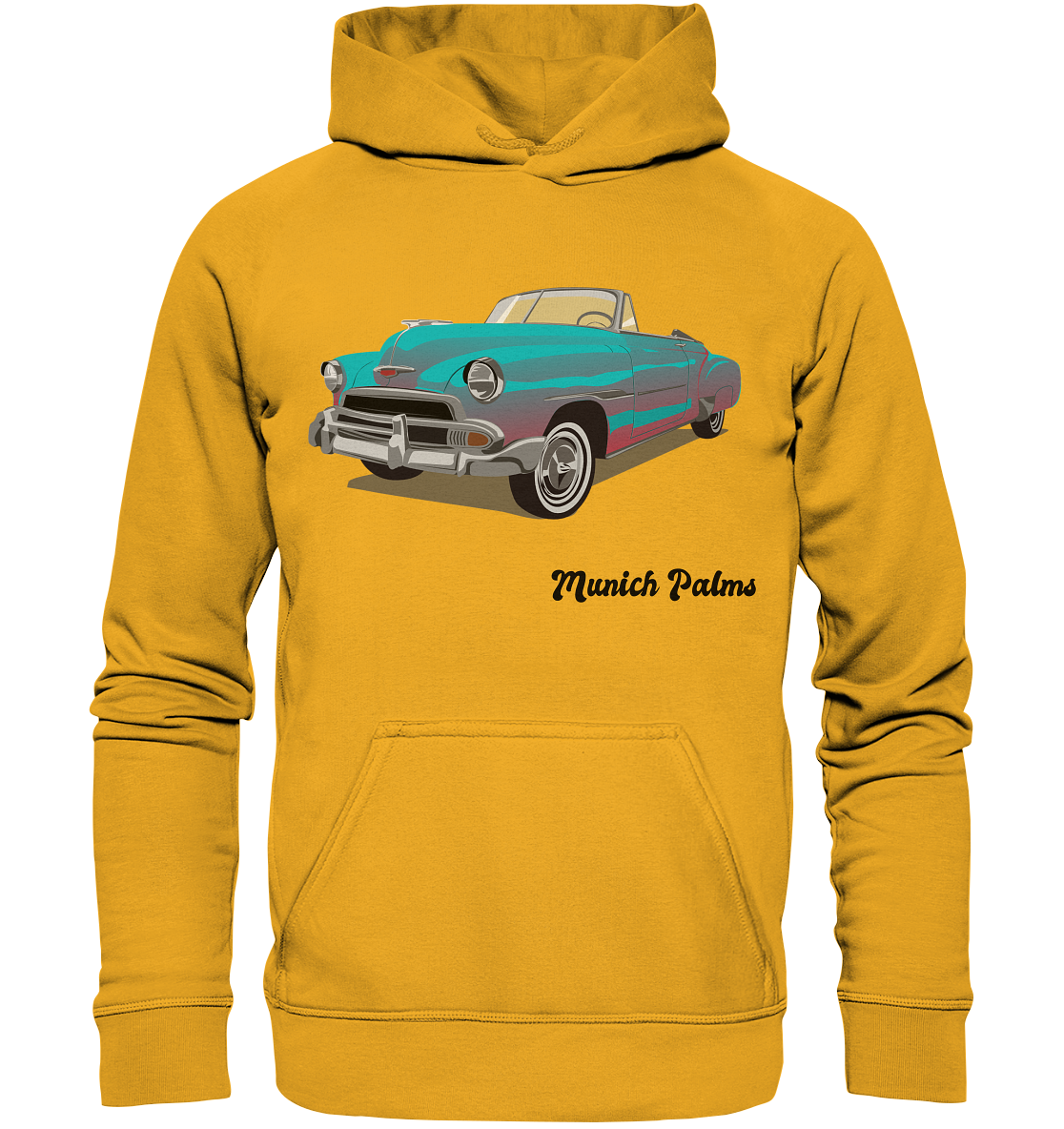 Fleetline Retro Classic Car Oldtimer , Auto ,Cabrio by Munich Palms  - Basic Unisex Hoodie