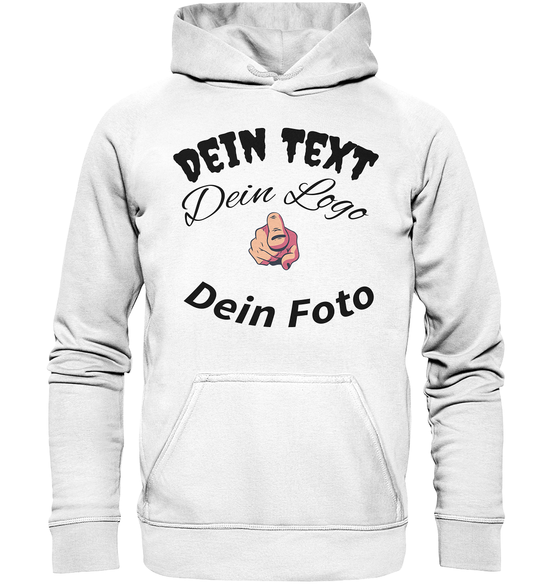 Dein Text ,Dein Logo,Dein Foto , Wunsch Design zum selbst gestalten - Basic Unisex Hoodie