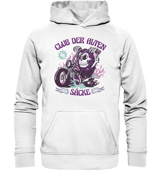 Club der alten Säcke ,Biker ,Motorradfahrer Skelett - Basic Unisex Hoodie