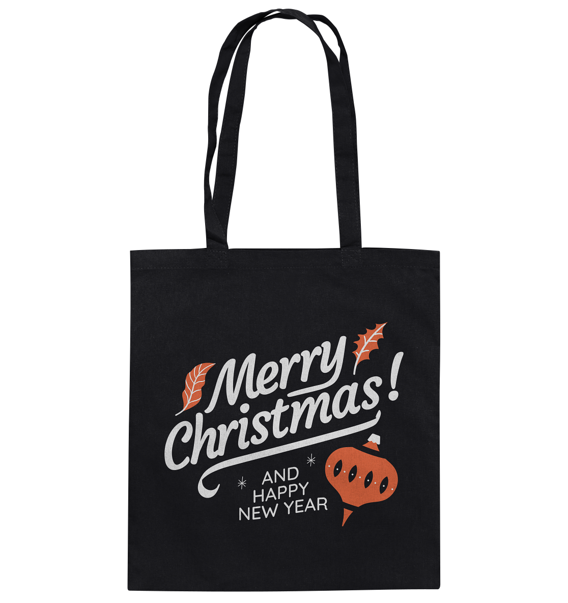 Frohe Weihnachten und ein Gutes neues Jahr ,Merry Christmas and Happy New Year - Baumwolltasche