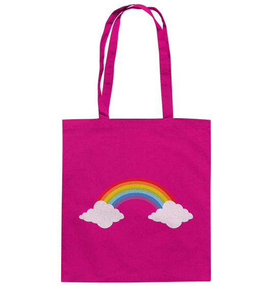 Rainbow with clouds - cotton bag