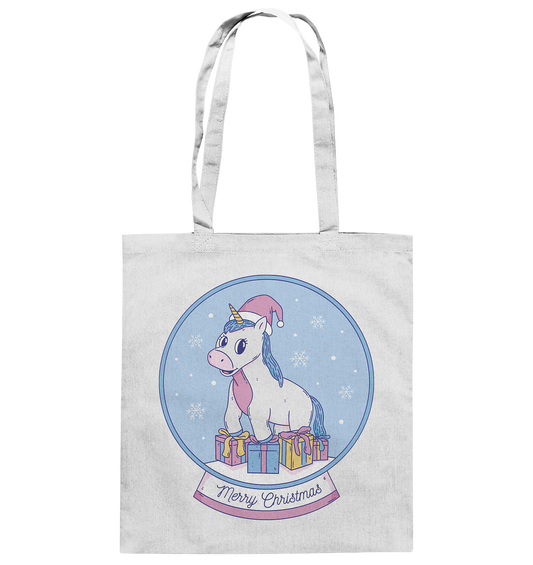Christmas, Christmas ball with unicorn, Unicorn Merry Christmas - cotton bag