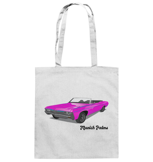 Pink Retro Classic Car Oldtimer, Car, Convertible by Munich Palms - cotton bag