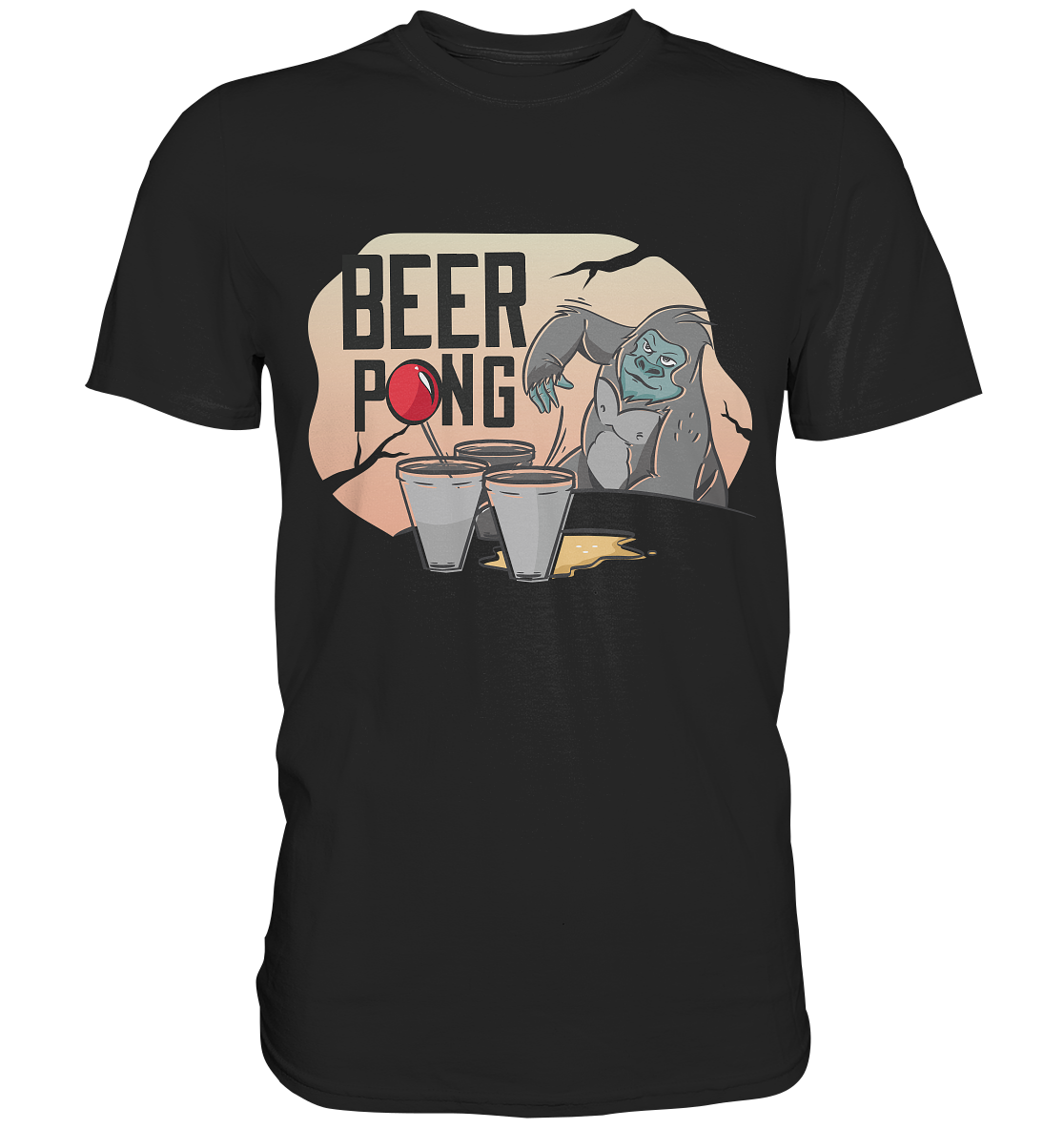 Bier - Beer Pong Gorilla  - Classic Shirt