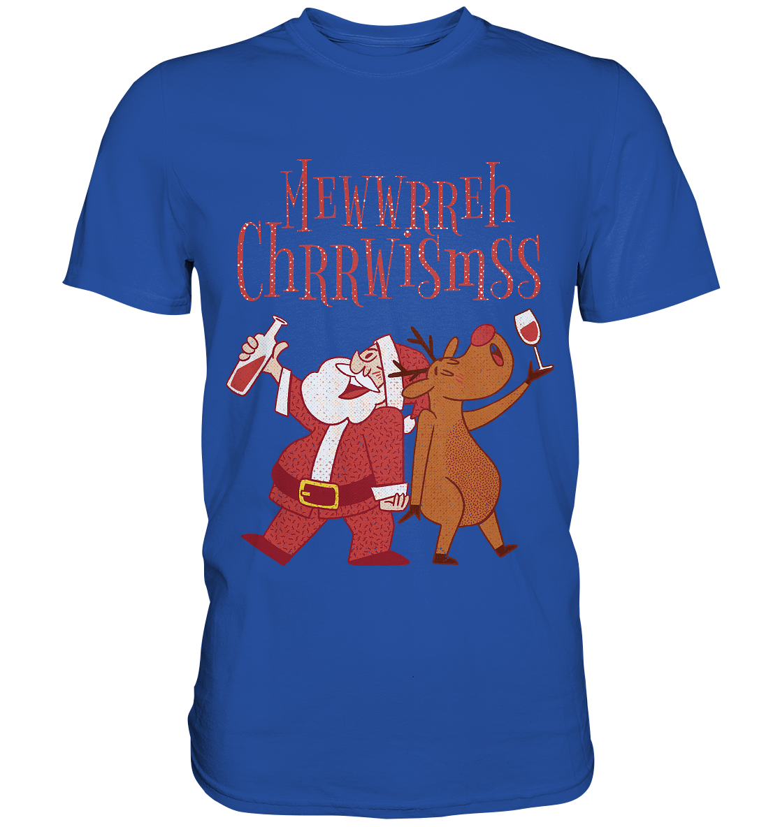 Betrunkerner Nikolaus mit Rentier - Classic Shirt