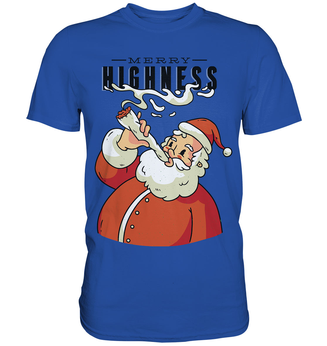 Weihnachten Kiffender Weihnachtsmann Nikolaus Merry Highness - Classic Shirt