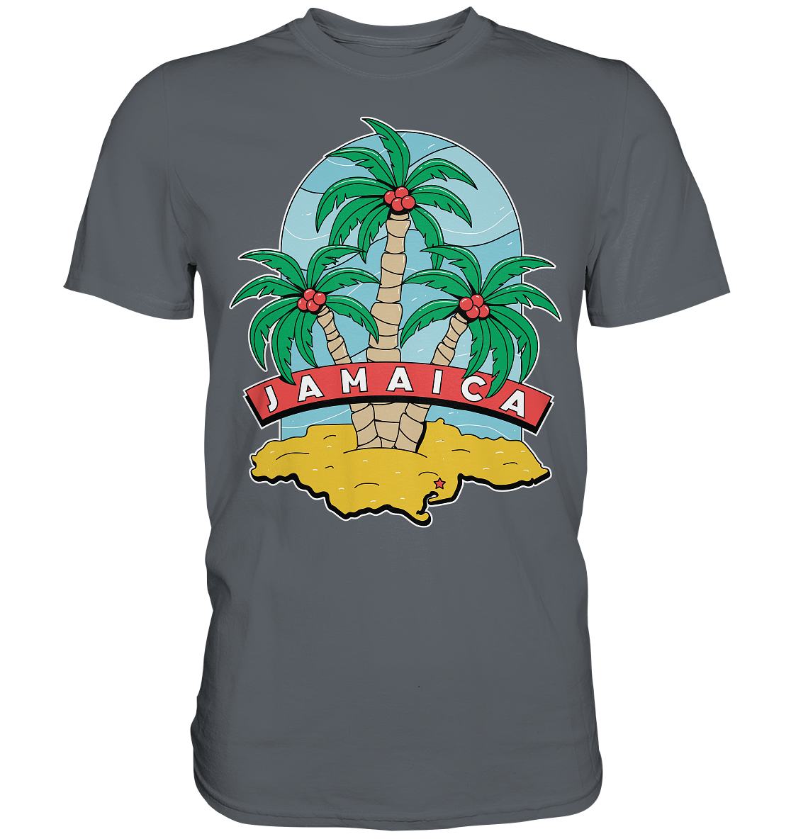 Jamaica Strand mit Palmen  - Classic Shirt