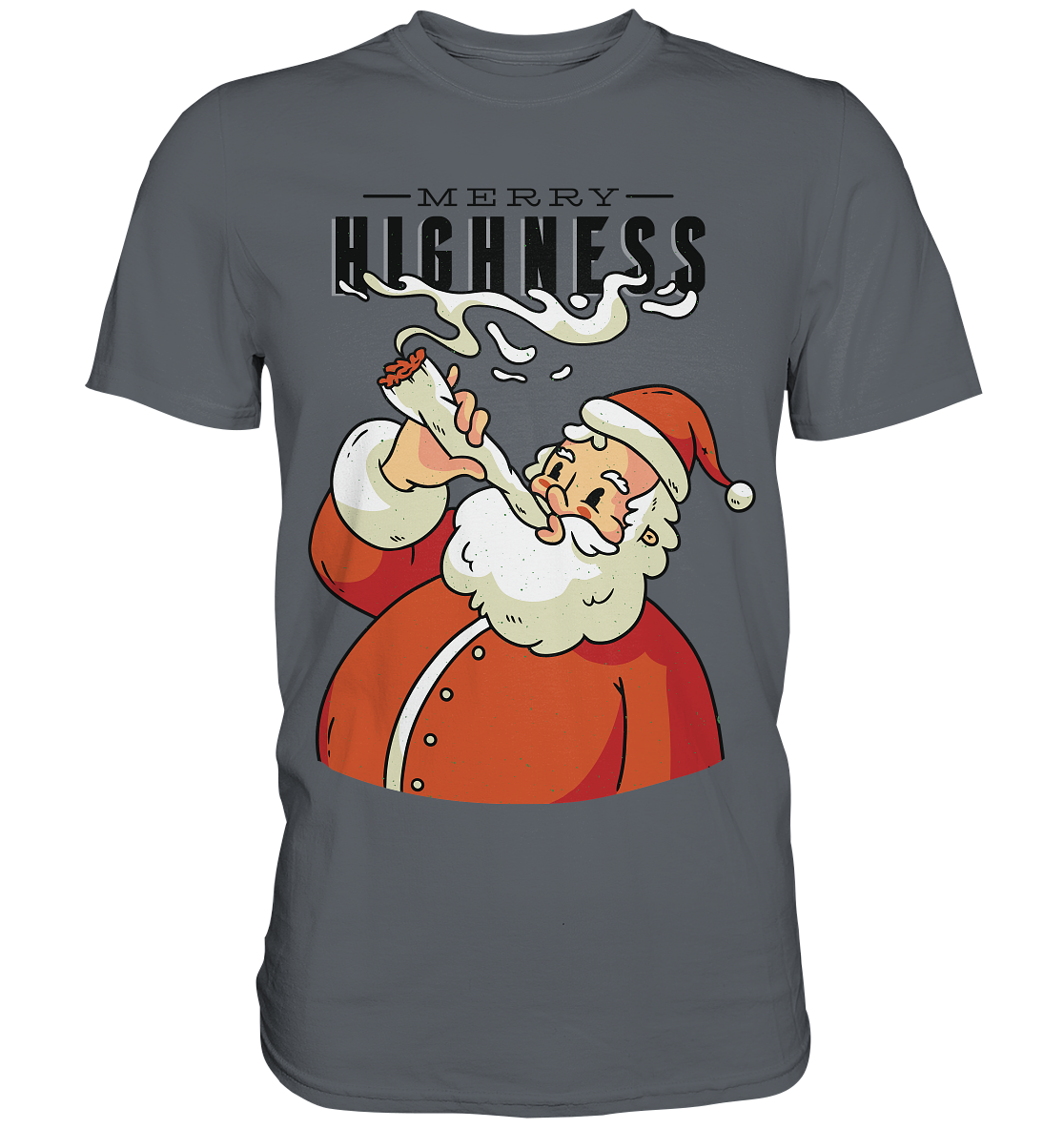 Weihnachten Kiffender Weihnachtsmann Nikolaus Merry Highness - Classic Shirt