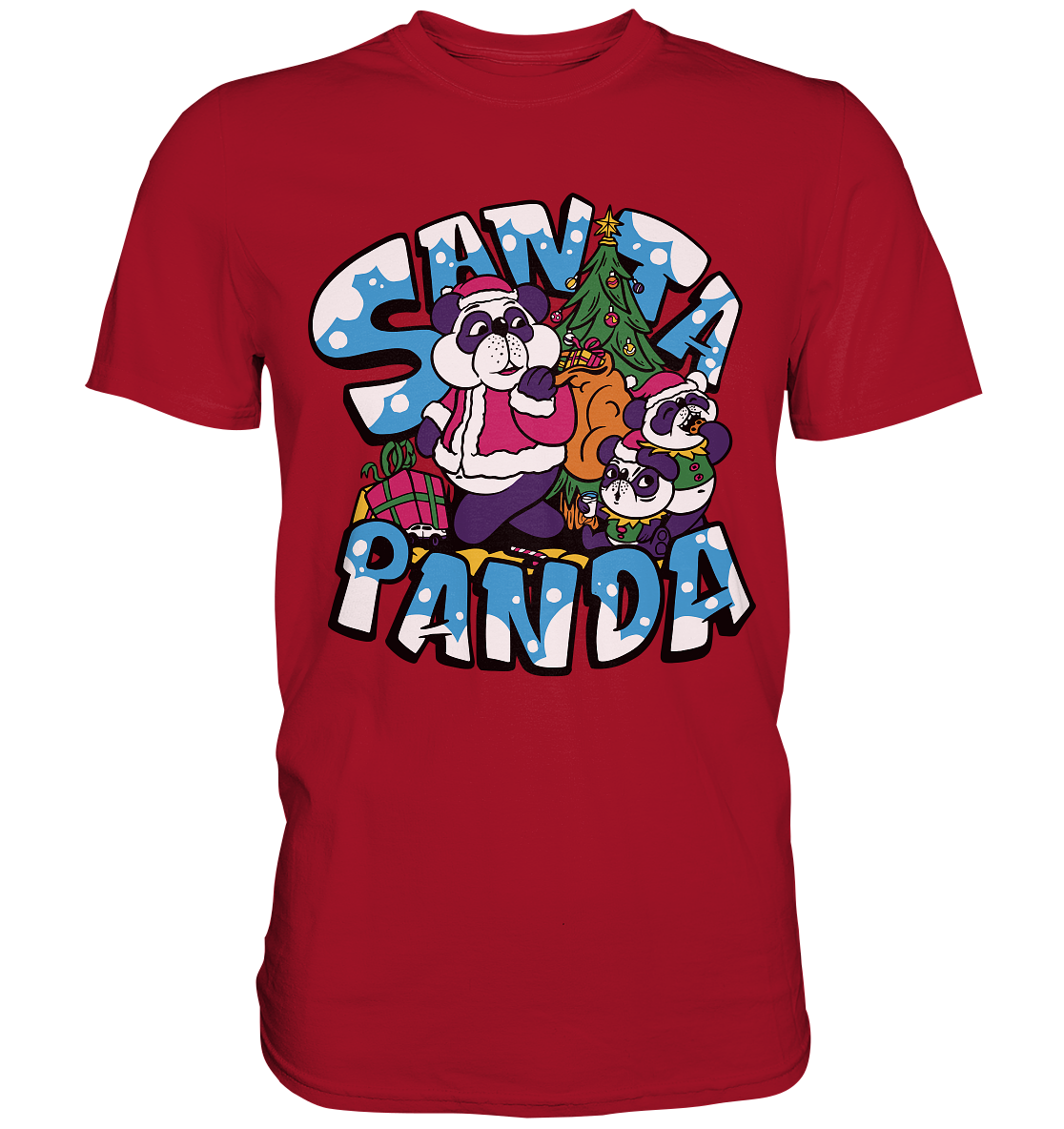 Christmas, Santa Panda, Santa Claus Panda, Merry Christmas - Classic Shirt