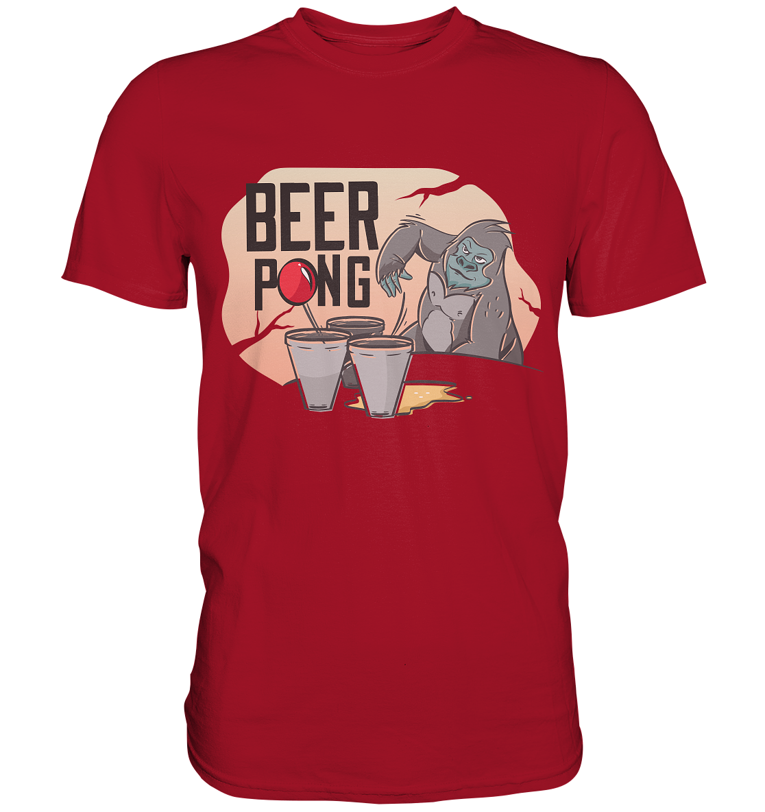 Bier - Beer Pong Gorilla  - Classic Shirt