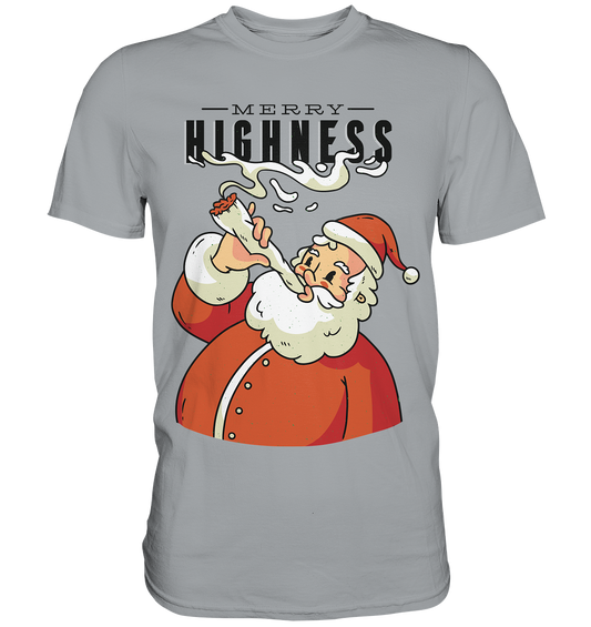 Weihnachten Kiffender Weihnachtsmann Nikolaus Merry Highness - Classic Shirt