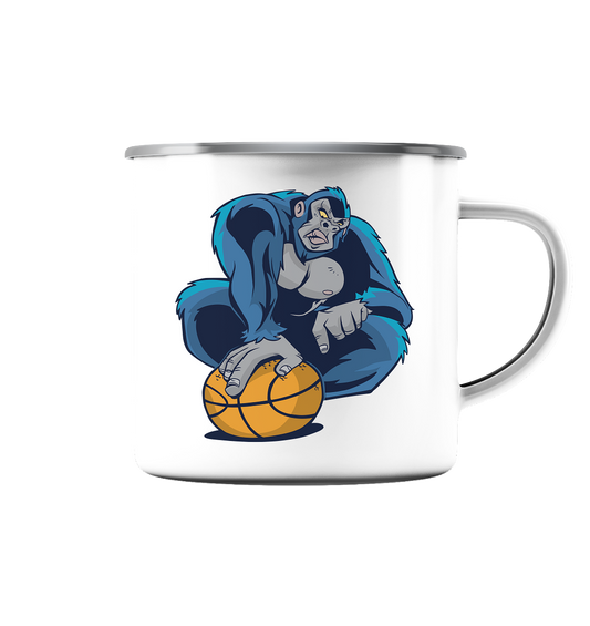 Basketball Gorilla - Emaille Tasse