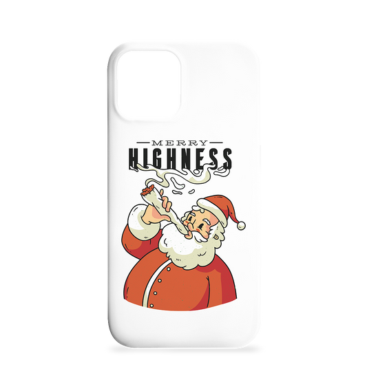 Weihnachten Kiffender Weihnachtsmann Nikolaus Merry Highness - Iphone 12 / 12 Pro Handyhülle