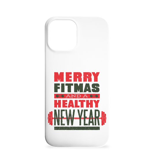 Weihnachtliches Design, Gym, Merry Fitmas and a Healthy New Year - Iphone 12 Max Handyhülle