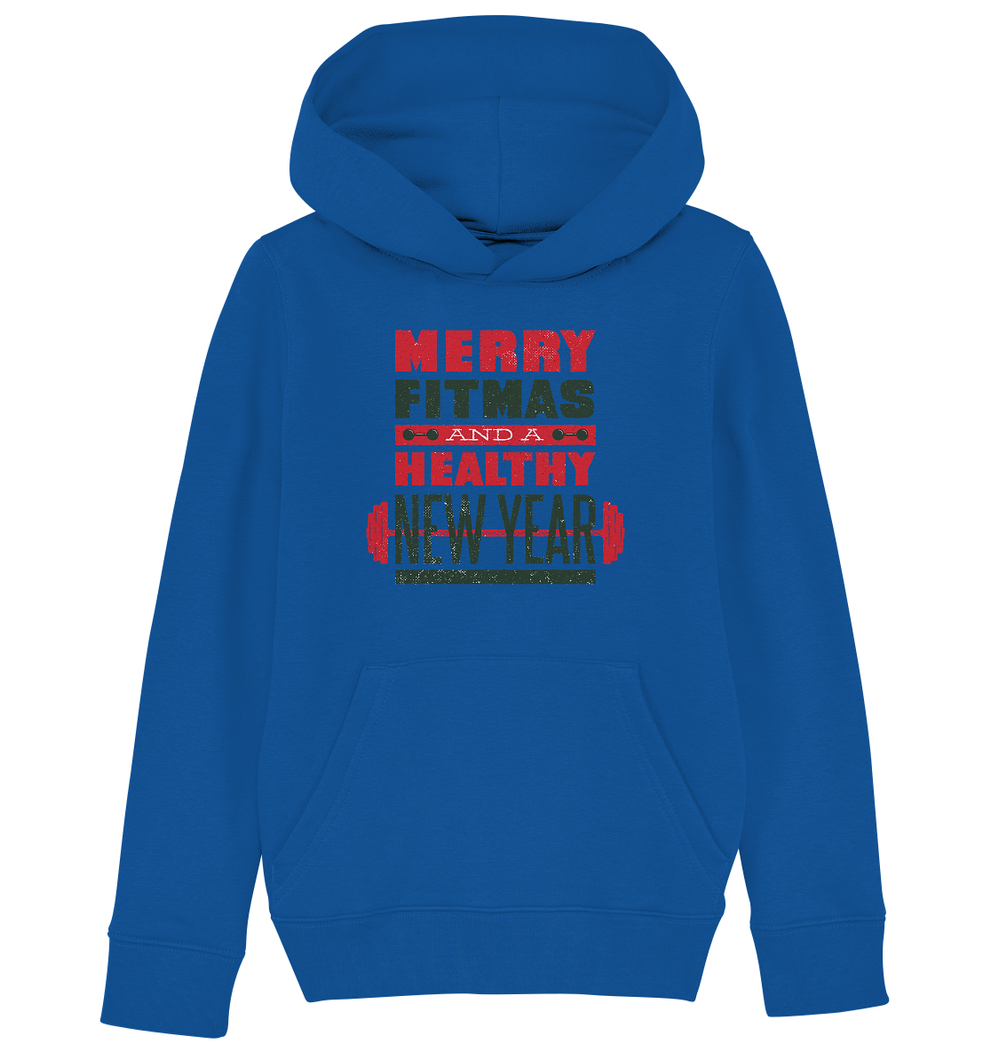 Weihnachtliches Design, Gym, Merry Fitmas and a Healthy New Year - Kids Organic Hoodie