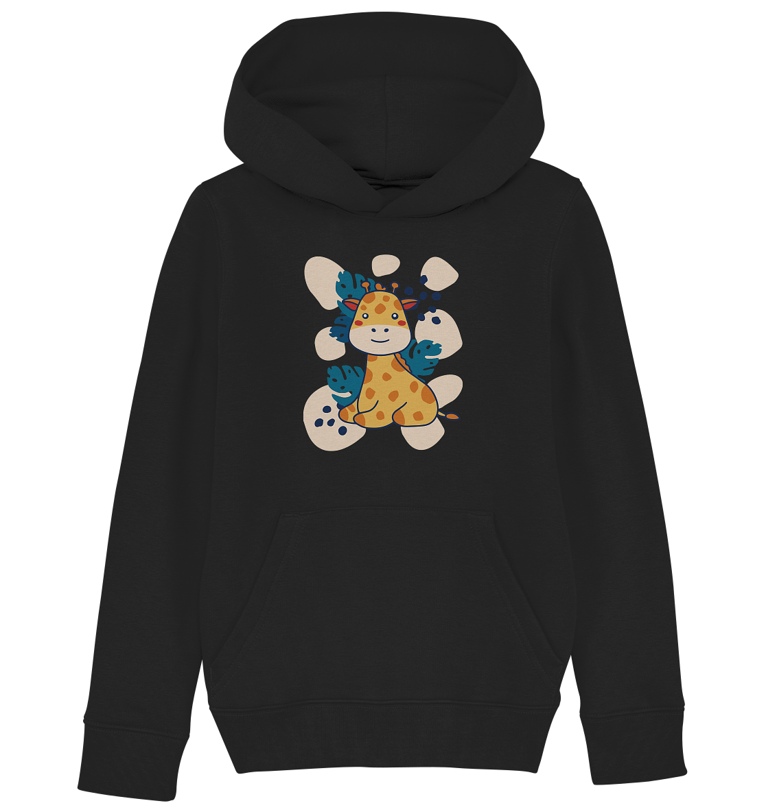 Cute baby giraffe, children's motif - kids organic hoodie