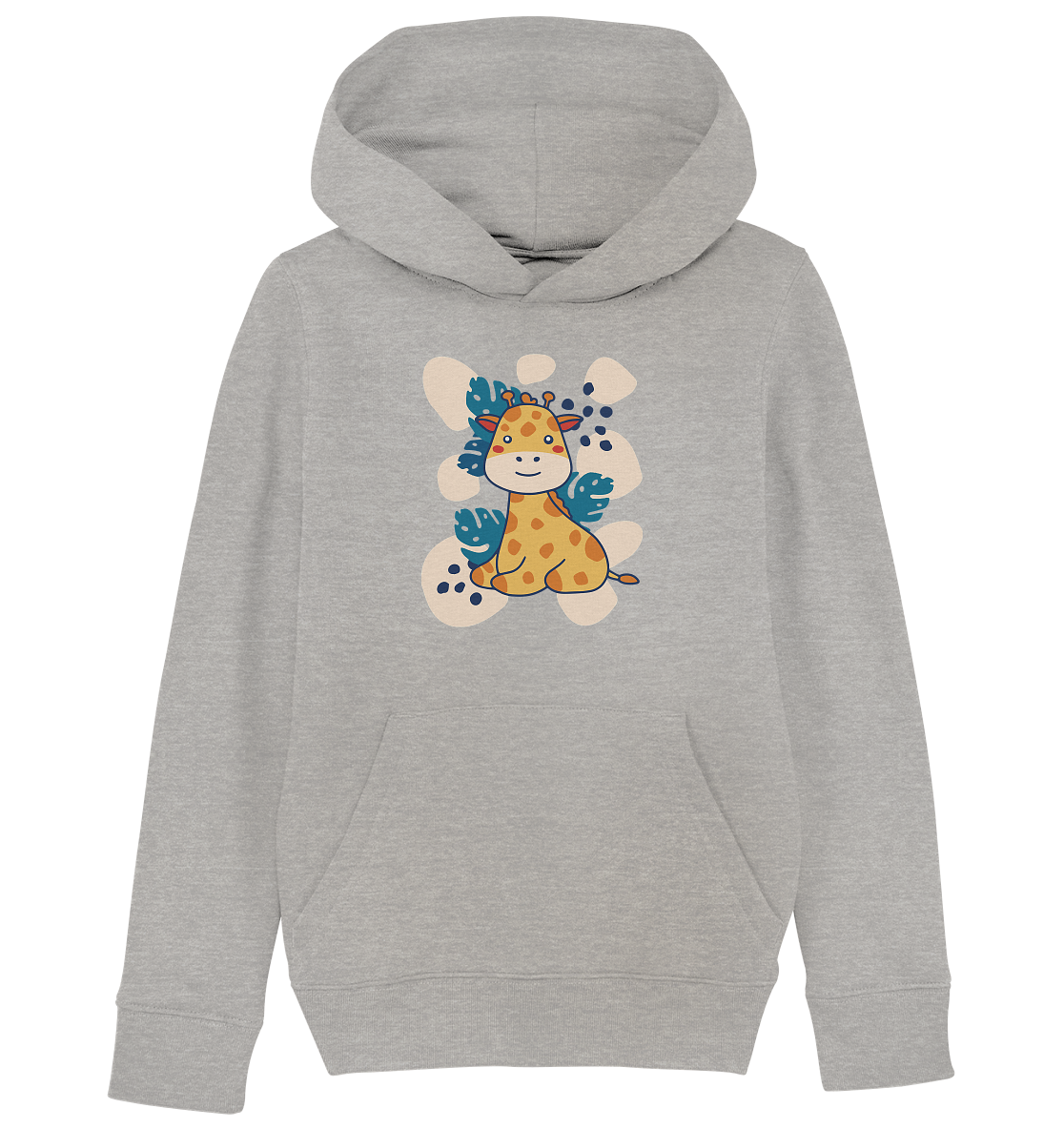 Cute baby giraffe, children's motif - kids organic hoodie