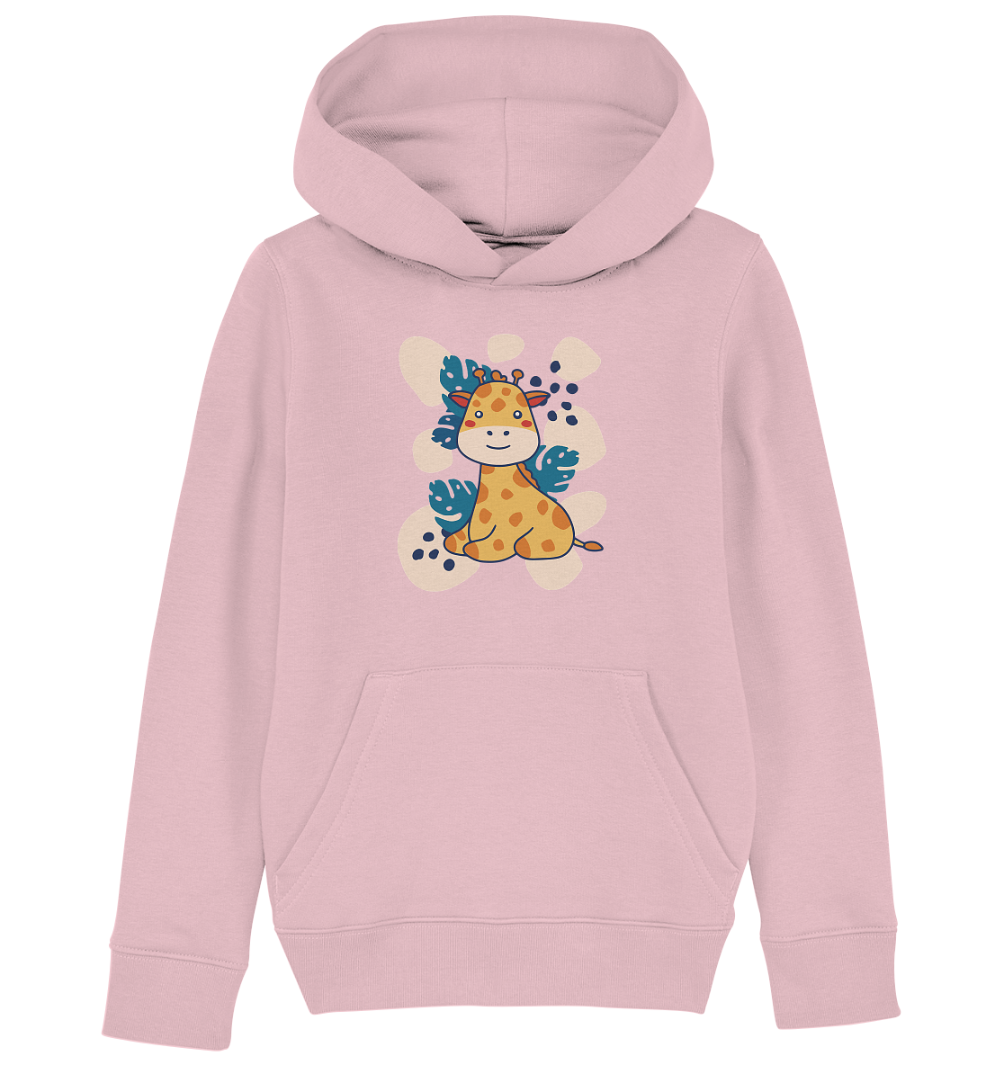 Cute baby giraffe, children's motif - kids organic hoodie