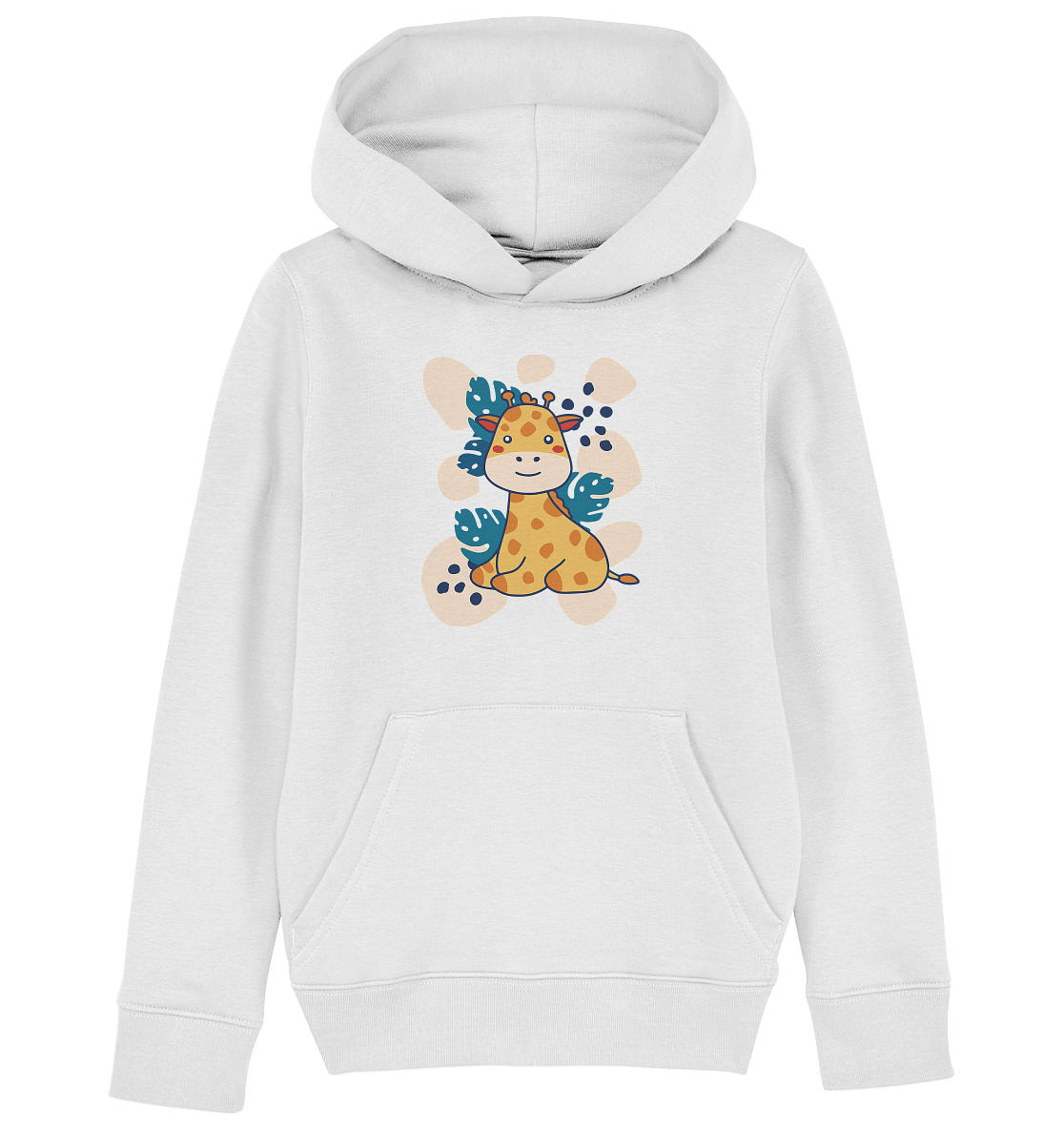 Cute baby giraffe, children's motif - kids organic hoodie