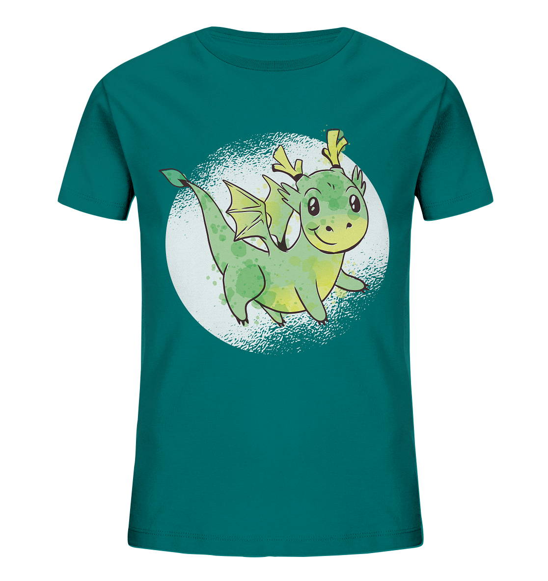Kleiner grüner Drache ,der Liebling der Kinder - Kids Organic Shirt