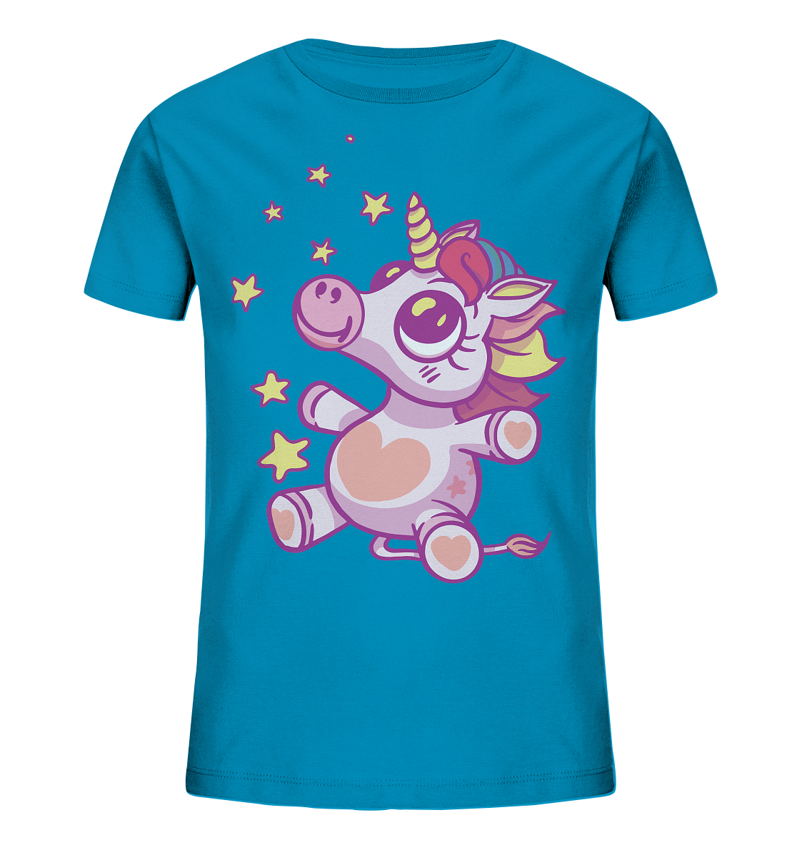 Bébé Licorne Dino avec étoiles - Chemise bio pour enfants