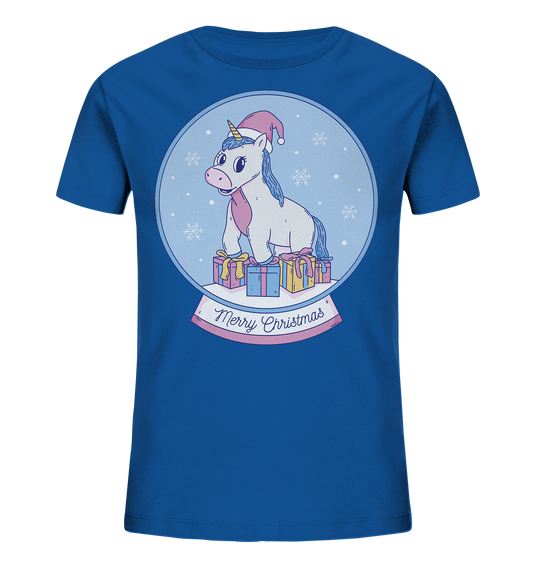 Weihnachten , Weihnachtskugel mit Einhorn , Unicorn Merry Christmas - Kids Organic Shirt