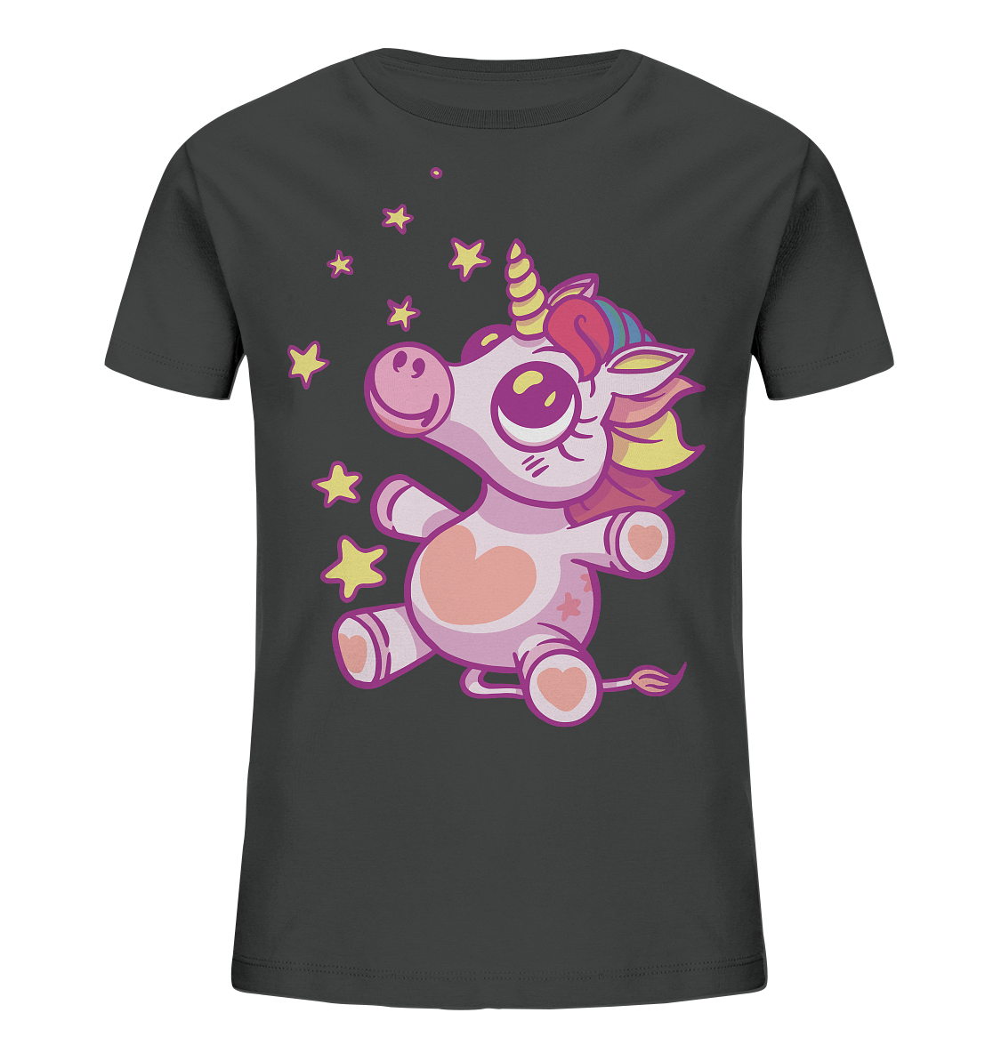 Bébé Licorne Dino avec étoiles - Chemise bio pour enfants