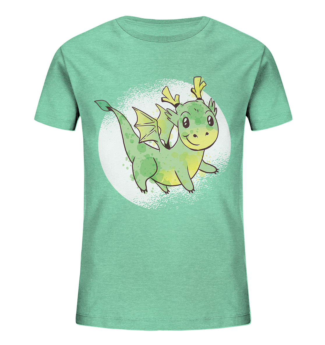 Kleiner grüner Drache ,der Liebling der Kinder - Kids Organic Shirt