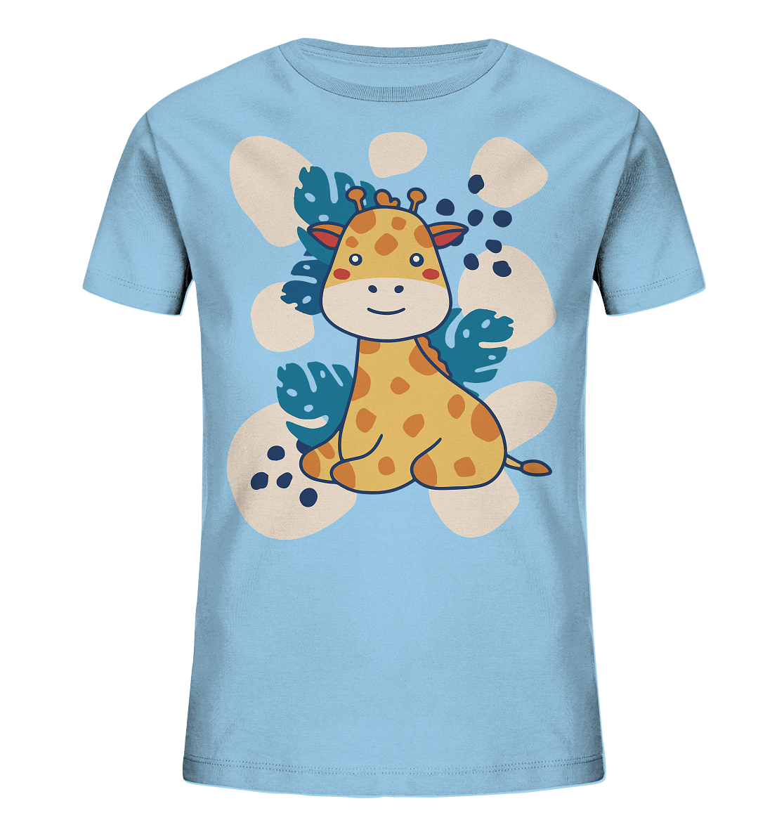 Cute baby giraffe, children's motif - kids organic shirt
