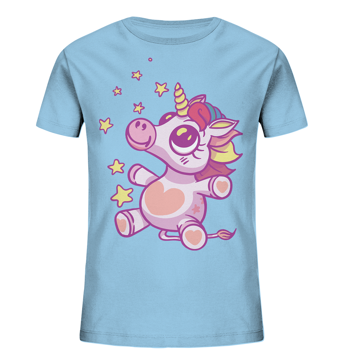 Bébé Licorne Dino avec étoiles - Chemise bio pour enfants